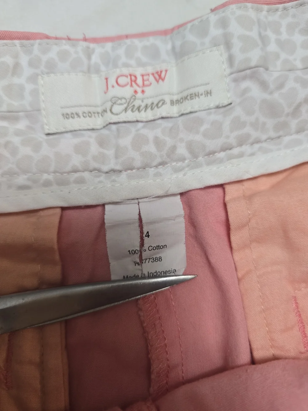 J. Crew Coral-Pink High Waist Cotton Shorts